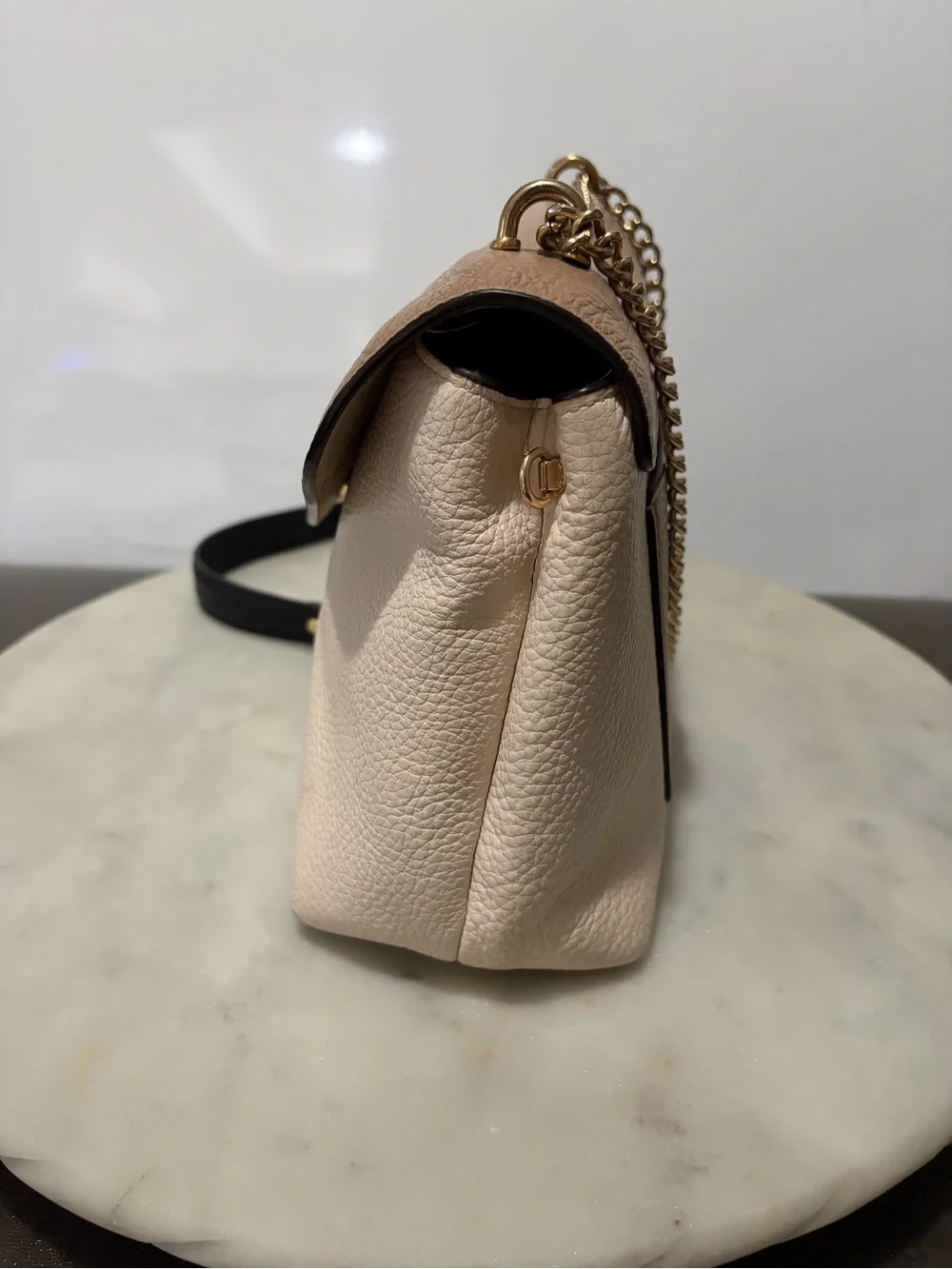 COACH TAMMIE Shoulder Bag C6786 Chain Crossbody Pebble Leather Handbag Purse